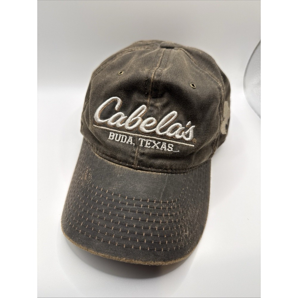 Vintage CABELAS BROWN BASEBALL CAP HAT Buda Texas